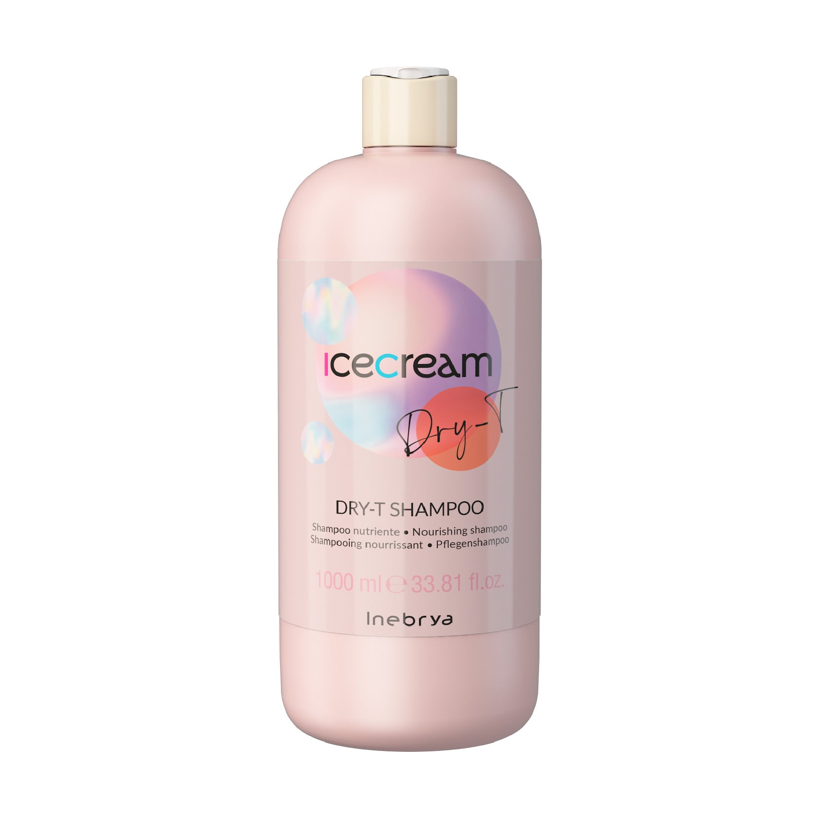 Живильний шампунь Inebrya Ice Cream Dry-T Shampoo для сухого, кучерявого і фарбованого волосся, 1 л